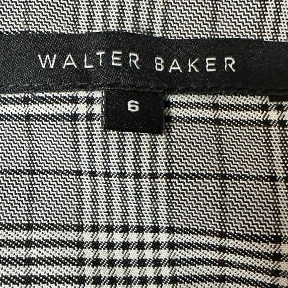 Walter Baker Plaid High Waist Paper Bag Wide Leg Crop Pants Belted 6 Academia - Picture 6 of 7